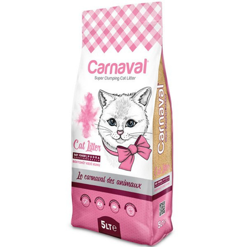 Carnaval 5 Lt Bebek Pudralı Topaklanan Bentonit Kum İnce