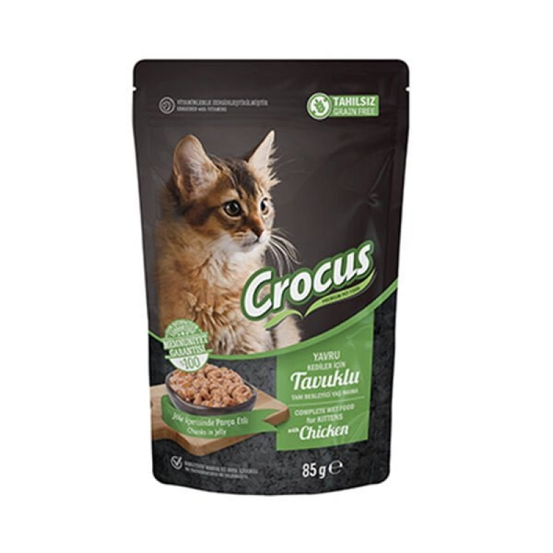 Crocus 85 Gr Kitten Tahılsız Tavuk