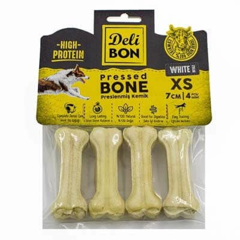 Delibon XS 4'lü Deri Pres Kemik 7 Cm Beyaz