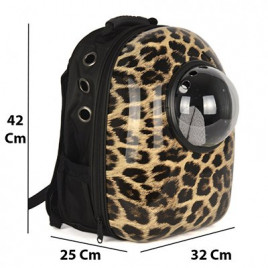 Leopar Desenli Astronot Pet Sırt Çantası