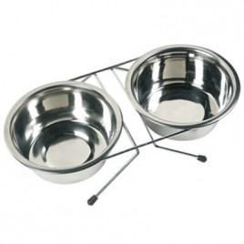 11 cm Duo Dinner İkili Çelik Mama Kabı