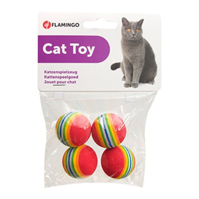 Flamingo 4 cm Gökkuşağı Top Oyuncak 4 lü Paket