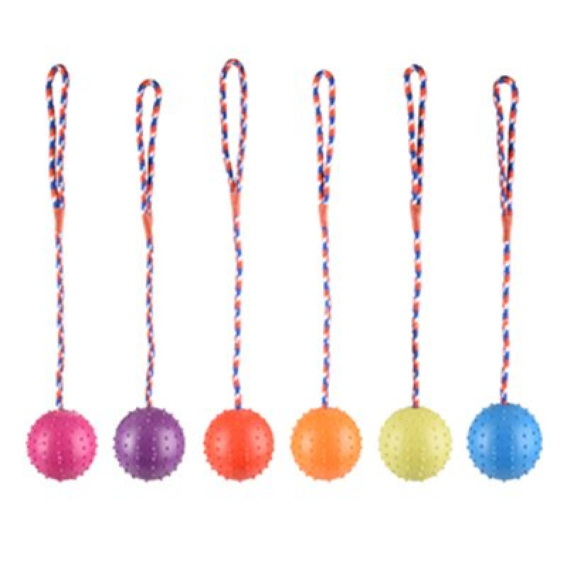 Flamingo 7 cm Renkli İpli Kauçuk Top Oyuncak