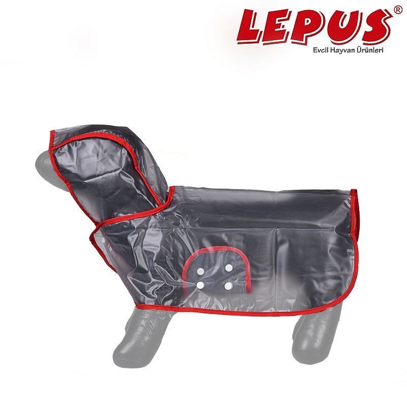 Lepus Xs Şeffaf Yağmurluk Kırmızı 20x34x19h cm