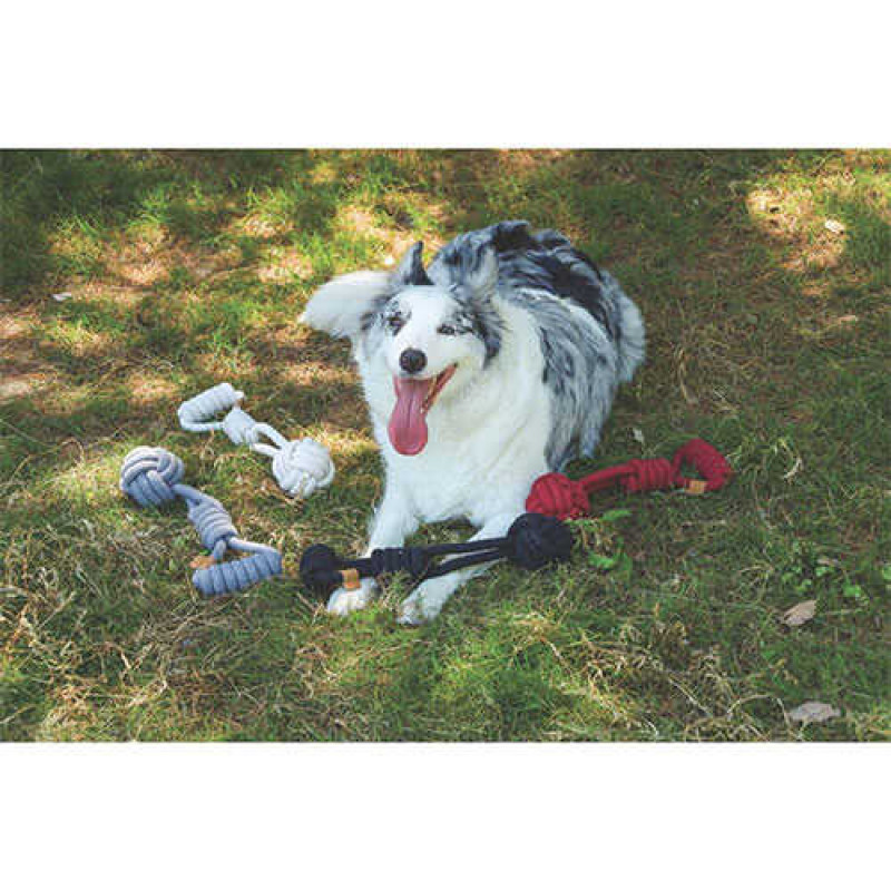 M-Pets Coto Red Tug Ball Örgü Köpek Oyuncağı 36 Cm