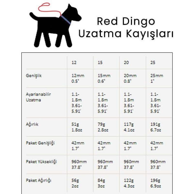Red Dingo 12mm Kamuflaj Lacivert Uzatma