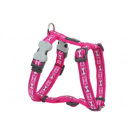Red Dingo 15mm Bone Yard Desenli Pembe Göğüs Tasması
