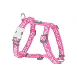 Red Dingo 25mm Flanno Desenli Pembe Göğüs Tasması