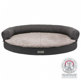 100x80 Cm Ortopedik Oval Yatak ve Sofa Koyu Gri/Açık Gri