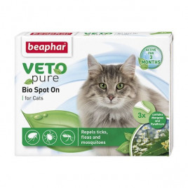 Beaphar 3'lü Veto Pure Bio Spot On Pire ve Kene Damlası 
