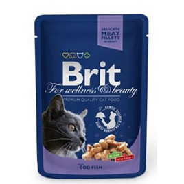 Brit Premium 100 Gr Cat Pouches with Cod Fish 