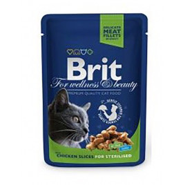 Brit Premium 100 Gr Cat Pouches Chicken Slices for Sterilised 