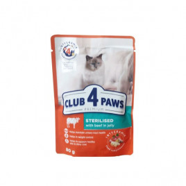 Club 4 Paws Premium 80 Gr  Sterilised Jöleli Sığır 