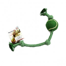 44 cm 3 Düğümlü Tenis Toplu Diş İpi Yeşil 