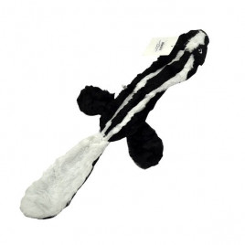 Peluş Sesli Kokarca Köpek Oyuncağı Siyah Beyaz
