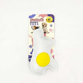 Puppy Toys Peluş Yumurta Yavru Köpek Oyuncağı Beyaz Sarı