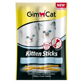 Gimcat 3X3 Gr Sticks Kitten Turkey & Calcium 
