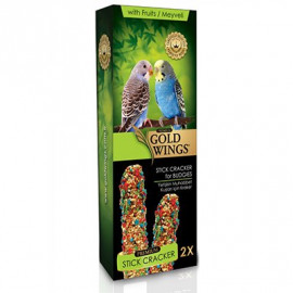 Gold Wings Premium 2 Li Meyveli Muhabbet Kuşu Krakeri