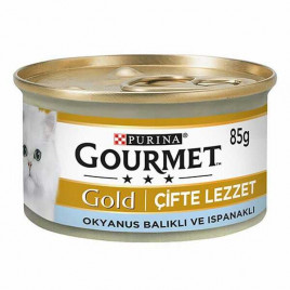 Gourmet Gold 12 Adet Double Pleasure Ocean Fish & Spinach 85 Gr
