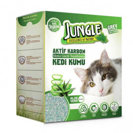 Jungle  6 Lt Karbonlu ve Aloeveralı İnce Taneli Topaklanan Kedi Kumu