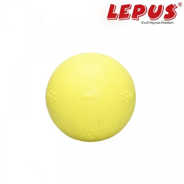 Lepus 6 5 cm Ağız ve Diş Sağlığı İçin Büyük Top Oyuncak Sarı