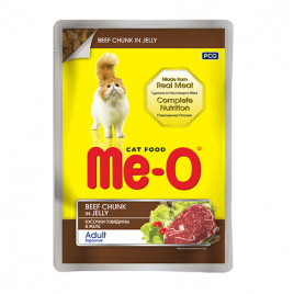 Me-O 6 Adet Adult Beef Chunk in Jelly 80 Gr