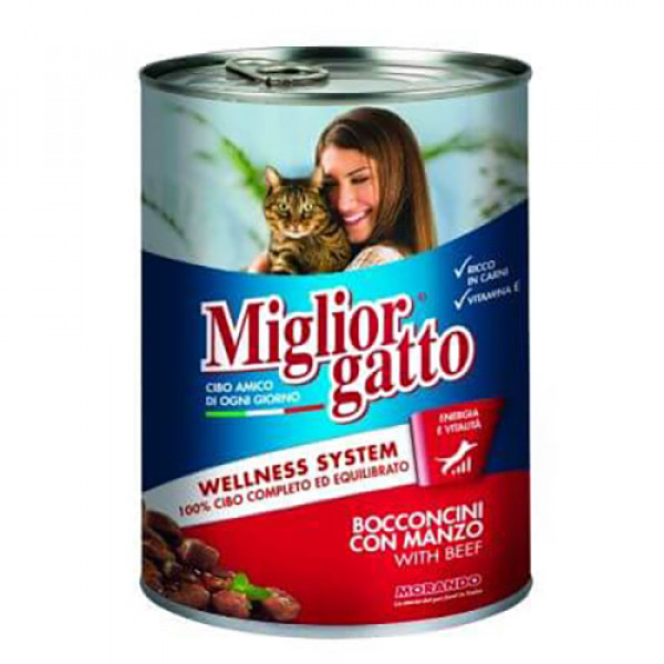 Miglior Gatto 6 Adet Chunks With Beef 405 Gr