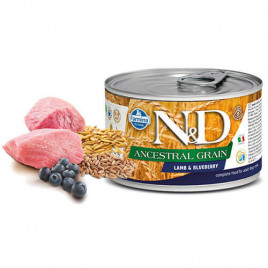 N&D Ancestral Grain 6 Adet Mini Kuzu ve Yaban Mersini 140 Gr