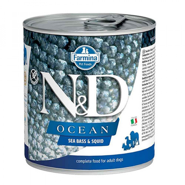 N & D Ocean 6 Adet Sea Bass & Squid Adult 285Gr