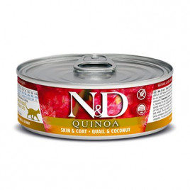 N&D Quinoa 80 gr Skin Bıldırcın ve Hindistan Cevizli 