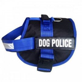 Dog Police Büyük Köpek Göğüs Tasması Mavi