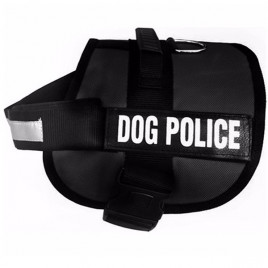 Dog Police Büyük Köpek Göğüs Tasması Siyah