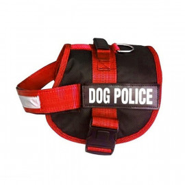Dog Police Göğüs Tasması Küçük Kırmızı