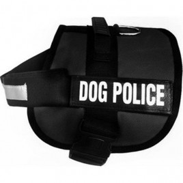 Dog Police Göğüs Tasması Küçük Siyah