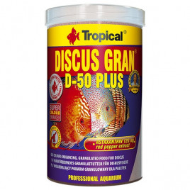 Tropica 44 Gr Discus Gran D-50 Plus Discus Balıkları İçin Renklendirici Granül Balık Yemi 100 Ml 
