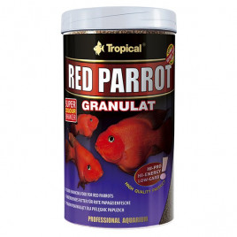  400 Gr Red Parrot Granulat Kırmızı Papağan Balıkları İçin Granül Balık Yemi 1000 Ml
