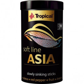 100 Gr Softline Asia M Asya Kökenli Balıklar İçin Batan Yumuşak Taneli Çubuk Balık Yemi 250 Ml 