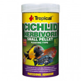 Tropical 360 Gr Cichlid Herbivore Small Pellet Otobur Cichlid İçin Balık Yemi 1000 Ml 