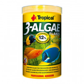 Tropical 50 Gr 3-Algae Flakes Tatlı Ve Tuzlu Su Balıkları İçin Alg İçeren Balık Yemi 250 Ml 