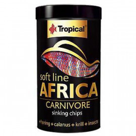 Tropical 52 Gr Softline Africa Carnivore Afrika Balıkları İçin Batan Yumuşak Taneli Cips Balık Yemi 100 Ml