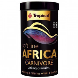 Tropical 60 Gr Softline Africa Carnivore S Afrika Balıkları İçin Dibe Batan Yumuşak Taneli Granül Balık Yemi 100 Ml 