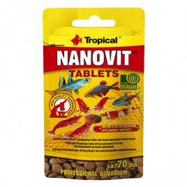 70 Adet Nanovit Spirulina Akvaryum Balıkları İçin Renklendirici Tablet Yem 10 Gr 