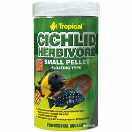 Tropical 90 Gr Cichlid  Herbivore Small Pellet Otobur Cichlid Balıkları İçin Pellet Balık Yemi 250 Ml 