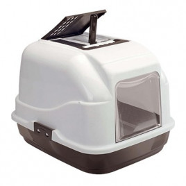 40x50x40 Cm Easy Cat Kapalı Filtreli Tuvalet Beyaz/Kahverengi